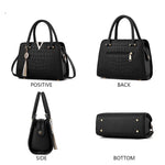 Carregue a imagem no visualizador da Galeria, High Quality Ladies leather shoulder bag Women free shipping Crocodile Handbag V Letters Designer Large Capacity Shoulder Bags  Amaijoin
