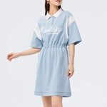 Carregue a imagem no visualizador da Galeria, Semir Dress Women&#39;s Letter Contrast Loose Short Dress 2023 Summer New Retro Waist Polo Dress  Amaijoin
