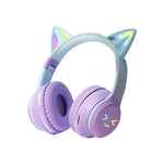 Load image into Gallery viewer, Gradient wireless Headphones RGB cute cat ear Bluetooth Earphones with microphone Stereo Music Game Earphone Girls Kids Gifts  Amaijoin
