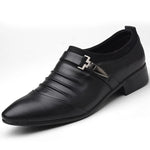 Carregue a imagem no visualizador da Galeria, 2023Classic Men Dress Shoes Slip on Black Leather Shoes for Men Plus Size Point Toe Business Casual Men Formal Shoes for Wedding  Amaijoin
