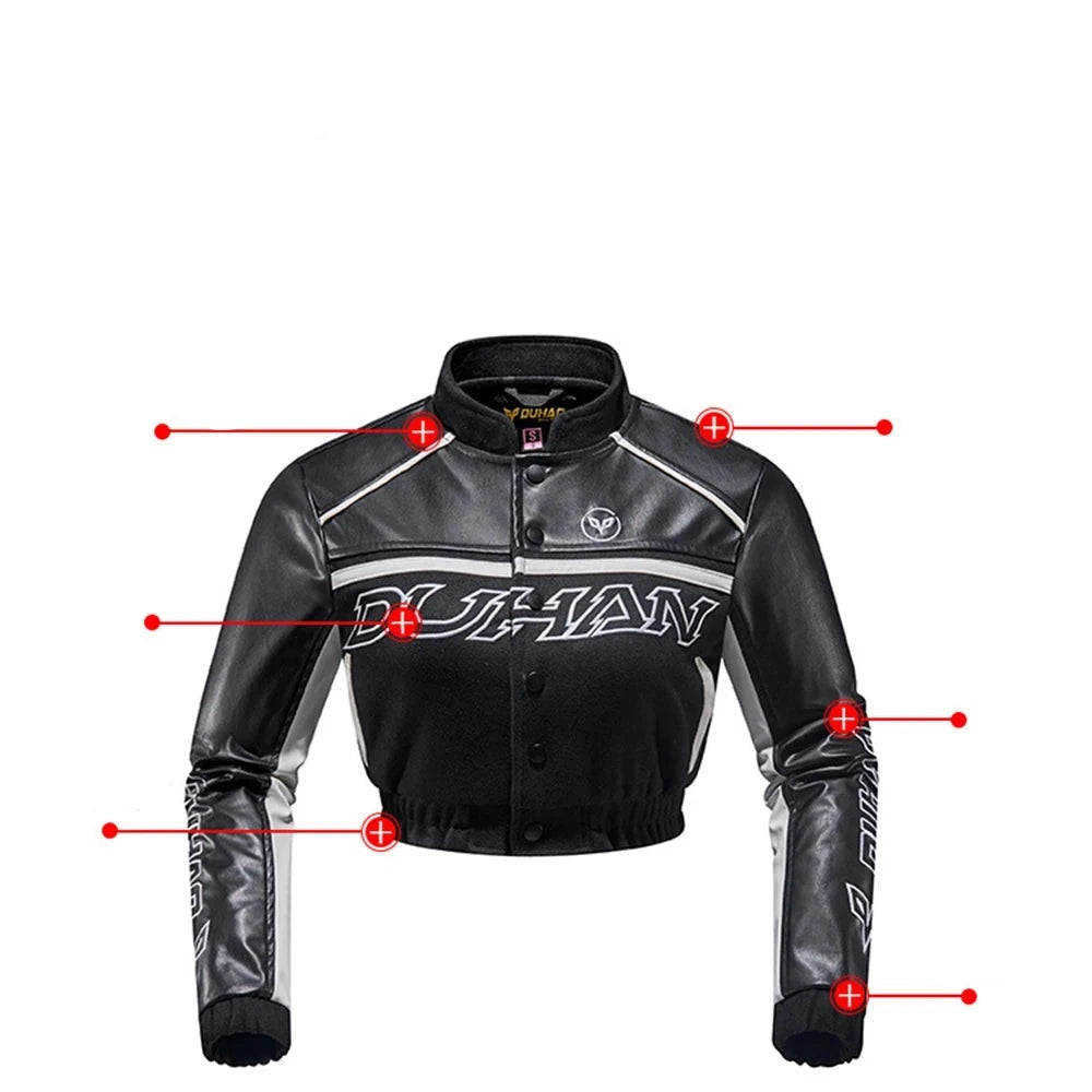 CE Protection Motorcycle Jacket Wear-resistant Motocross Clothing Anti-fall Motorcycle Equipment Women's Biker Jacket S-XL  Amaijoin