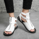 Load image into Gallery viewer, Luxury Brand White Roman Sandals Summer 2023 New Beach Shoes Men&#39;s New Casual Sandals Men&#39;s Outdoor Comfortable Zippered Sandals  Amaijoin
