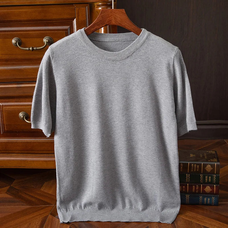 Superfine Merino Wool T shirt Men Base Layer Merino Shirt Wicking Breathable  Cashmere Vest T-shirt Tops 10colors  Amaijoin