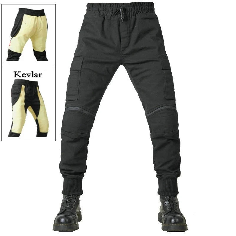 Motorcycle Riding Jeans Pants Soft And Casual Inset Gear Wear-resistant Fireproof Kevlar Protective Layer On Hips And Knees  Amaijoin