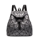 Carregue a imagem no visualizador da Galeria, Women Geometric Backpack Bags Matte Female Drawstring Backpacks For Teenage Girls Bagpack Bag Ladies Holographic Daily Backpack  Amaijoin
