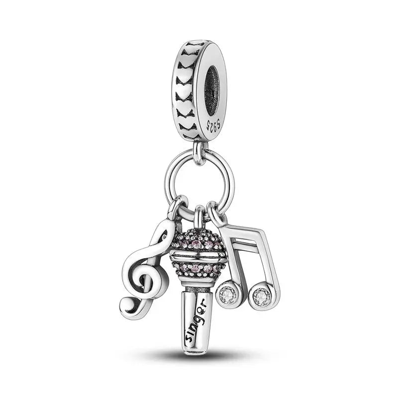 Charms Plata De Ley 925 Evil Blue Eyes Silver Sun Star Elk Dinosaur Flower Charm of Original Fits Women Anniversary DIY Jewelry  Amaijoin