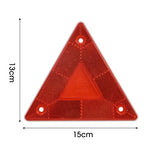 Load image into Gallery viewer, 2/1Pcs Triangle Warning Reflective Strips Vehicle Stop Warning Sign Red Safety Reflector for Trailer RV Board Truck Plate Light  Amaijoin
