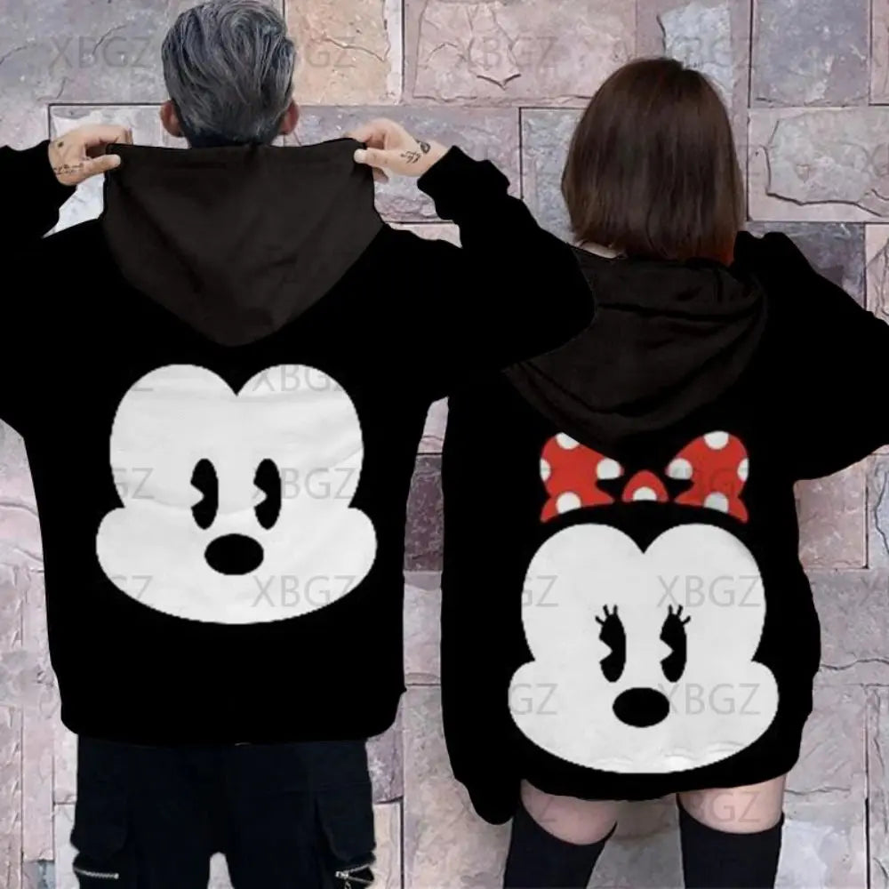 Couple Outfit Disney Hoodies Minnie Mouse Women's Casual Sweatshirt Couple Hoodie Men's Women Clothing Mickey Y2k Print Top  Amaijoin