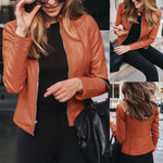 Load image into Gallery viewer, Fashion Women Outwear Jacket Suit Coat Autumn Winter Short Faux Leather Clothes  Amaijoin
