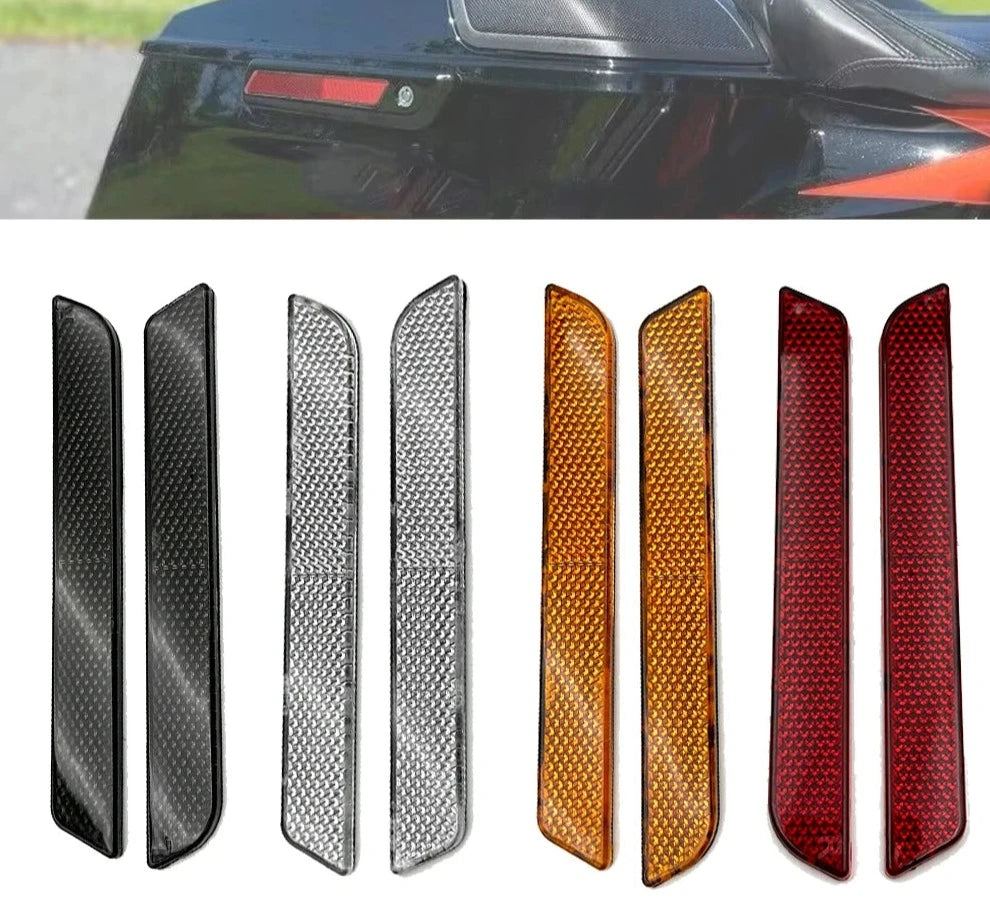 Motorcycle Saddlebag Guard Reflector Cover strips For Harley Touring Street Road Glide Road King FLT/FLHT Ultra Limited 98-13  Amaijoin