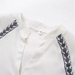 Load image into Gallery viewer, Taop&amp;Za 2024 Summer New Product Women&#39;s Fashion and Casual Versatile V-neck Long sleeved Contrast Printed Button Shirt  Amaijoin
