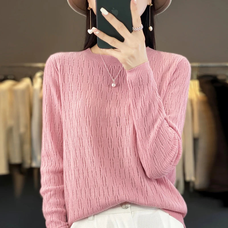 2023 Autumn and Winter Women's Cashmere Sweater Women's Pullover Knitted Cashmere Sweater Fashion Sweater Women  Amaijoin