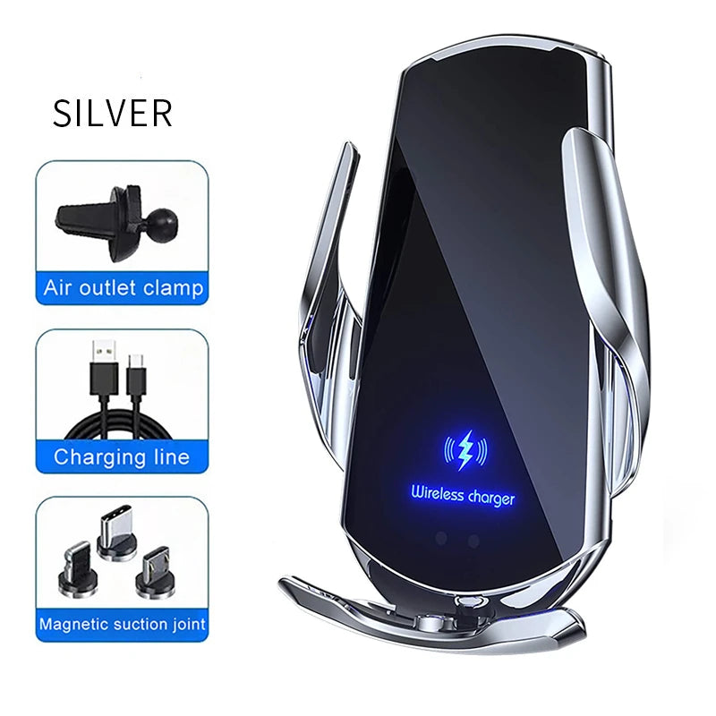 Automatic 30W Car Wireless Charger Magnetic Mount Phone Holder Air Vent for iPhone 11 12 13 14 Pro Max Samsung S22 Fast Charging  Amaijoin