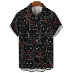 Load image into Gallery viewer, Men&#39;s Shirt Cute Cartoon Cat 3D Printed Casual Fashion Women Short Sleeves Shirts Button Lapel Tops Oversized Unisex Clothing  Amaijoin
