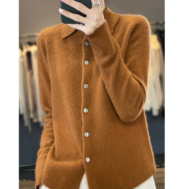 2023 Autumn and Winter Women's cardigan Women's cashmere sweater Women's sweater Fashion cardigan Women's coat  Amaijoin