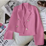 Load image into Gallery viewer, Fashion Short Women Blazers Elegant Female Suits Jacket Tops Casual   Solid Long Sleeve Office Lady Blazer Coat Spring Autumn  Amaijoin
