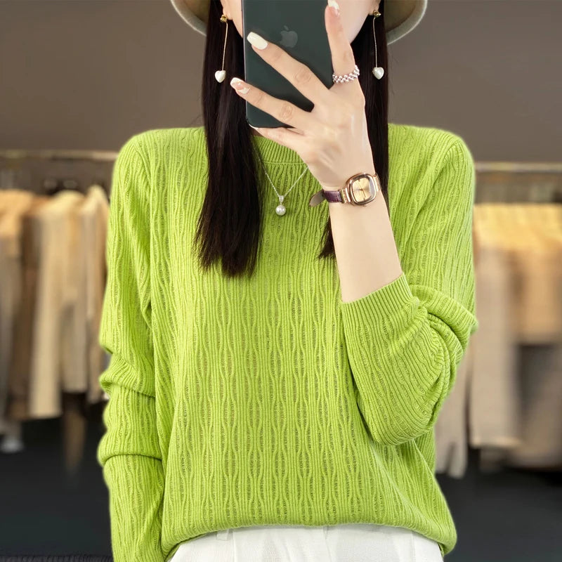 2023 Autumn and Winter Women's Cashmere Sweater Women's Pullover Knitted Cashmere Sweater Fashion Sweater Women  Amaijoin