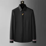 Load image into Gallery viewer, Brand Clothing Luxury Embroidery Shirts Men Long Sleeve Slim Fit Casual Shirts High-quality Business Social Party Tuxedo Blouse  Amaijoin
