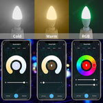 Load image into Gallery viewer, Tuya E14 Candle Lamps APP Control Smart Bulb Bluetooth WIFI RGB 220V LED Light Dimmable Smart Life Room Home Group Crystal Lamps  Amaijoin
