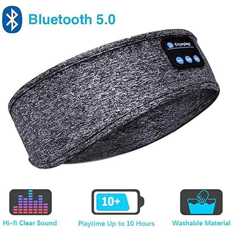 Fone Bluetooth Earphones Sports Sleeping Headband Elastic Wireless Headphones Music Eye Mask Wireless Bluetooth Headset Headband  Amaijoin