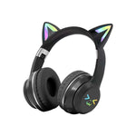 Load image into Gallery viewer, Gradient wireless Headphones RGB cute cat ear Bluetooth Earphones with microphone Stereo Music Game Earphone Girls Kids Gifts  Amaijoin
