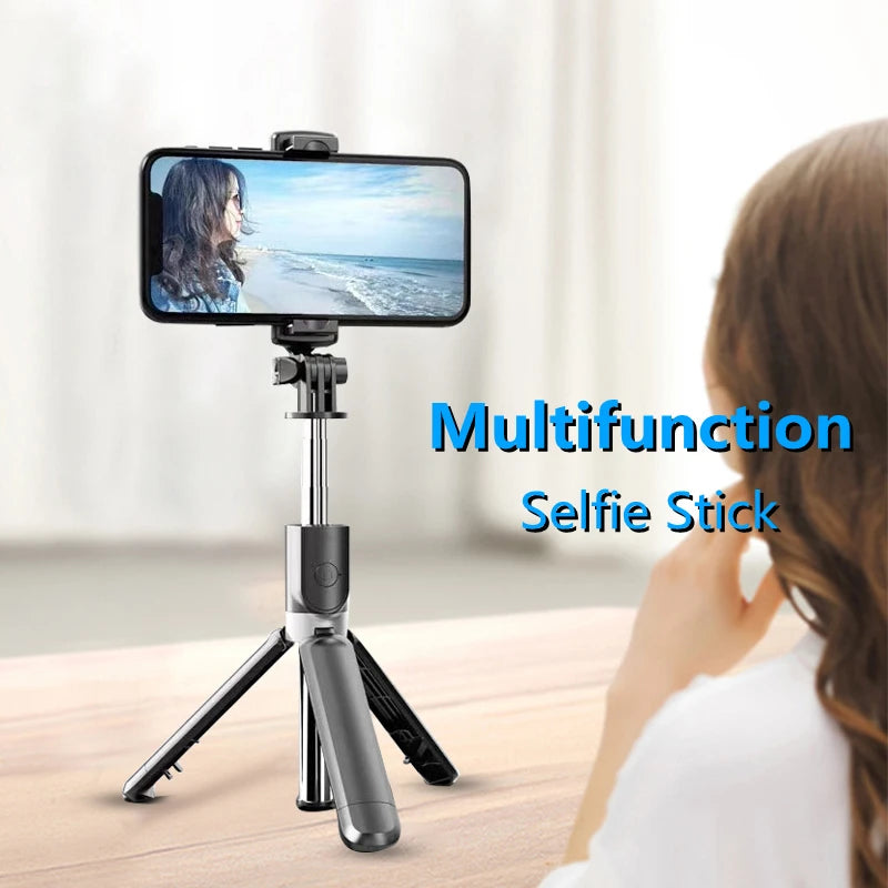 FANGTUOSI NEW Portable Bluetooth Wireless Selfie Stick Tripod With Bluetooth shutter For Huawei iPhone Xiaomi Smartphone  Amaijoin