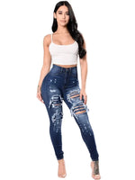 Load image into Gallery viewer, 2023 Autumn High Waist Ripped Jeans For Women Fashion Stretch Skinny Denim Pencil Pants Casual Slim Trousers S-3XL  Amaijoin
