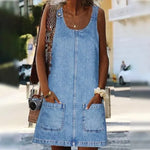 Load image into Gallery viewer, Vestido Jeans Cross  Amaijoin
