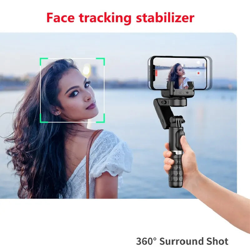 360 Rotation Following Shooting Mode Gimbal Stabilizer Selfie Stick Tripod Gimbal For iPhone Phone Smartphone Live Photography  Amaijoin