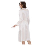 Load image into Gallery viewer, BirdTree, 19MM 100%Real Silk Pajamas Dress, Women Long Sleeve Lace, Sexy Loose Sleepwear, 2024 Summer New Nightgown P439103QM  Amaijoin
