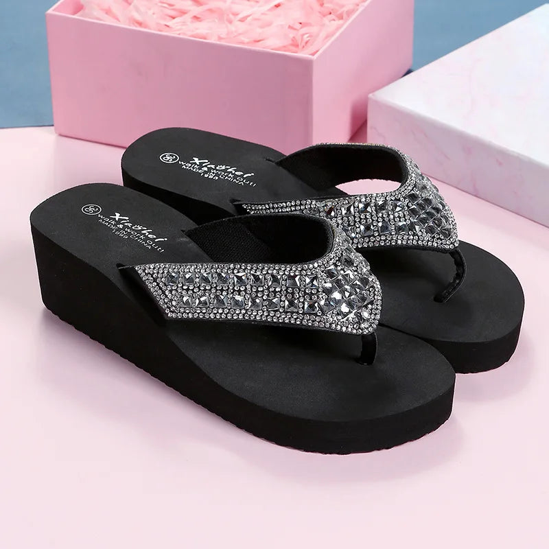 2024 Summer Bathroom Slippers Women Platform Flip Flop Outdoor Beach Shoes Light Sandals Slides Women Flip Flop Shoes for Women  Amaijoin