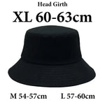 Load image into Gallery viewer, Big Head Man Large Size Bucket Hats Boy 60-63cm Plus Size Summer Fisherman Cap Women‘s 54-57cm Pure Cotton Panama UPF50+ Sun Hat  Amaijoin
