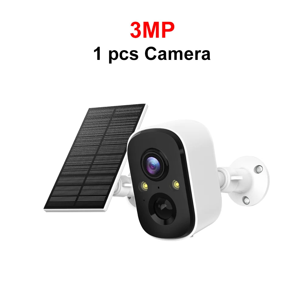 MISECU Tuya 3MP WIFI Security Battery Camera with Solar Panel Wireless Outdoor Human Detect Surveillance IP Camera Color Night  Amaijoin