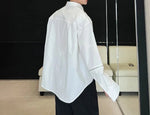 Load image into Gallery viewer, Man Irregular Splice Shoulder Pad Zipper Loose Casual Long Sleeve Shirts Men Streetwear Fashion Hop Hop Party Dress Shirts  Amaijoin
