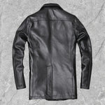 Load image into Gallery viewer, New Men&#39;s Genuine Leather Jacket Male Cowhide Overcoat Autumn Winter Business Coat Trench Style Double Breasted Clothes Calfskin  Amaijoin
