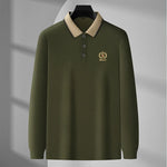 Load image into Gallery viewer, New Men&#39;s Casual Embroidery Long Sleeve Polo Shirt Fashion Solid Color Top  Amaijoin
