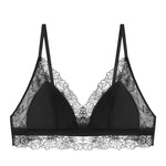 Load image into Gallery viewer, BirdTree, 100%Real Silk Wire Free Bra, Women Small Chest Sexy, French Comfortable Lace Thin Underwear, 2024 Summer New P43377QC  Amaijoin
