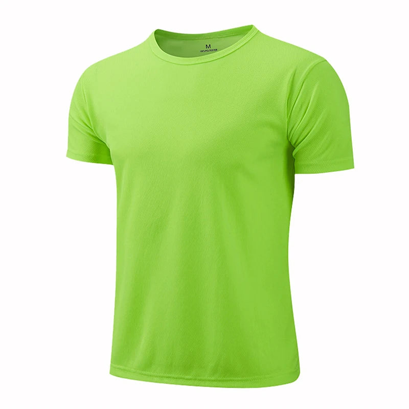 Men Women Quick Dry Short Sleeve Sport T Shirt Gym Jerseys Fitness Shirt Trainer Running T-Shirt Teenager Breathable Sportswears  Amaijoin