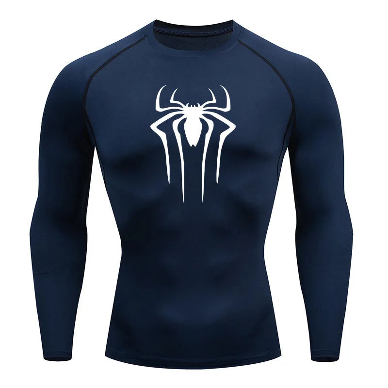 Sun Protection Sports Second Skin Running T-shirt Men's Fitness Rashgarda MMA Long Sleeves Compression Shirt Workout Clothing  Amaijoin