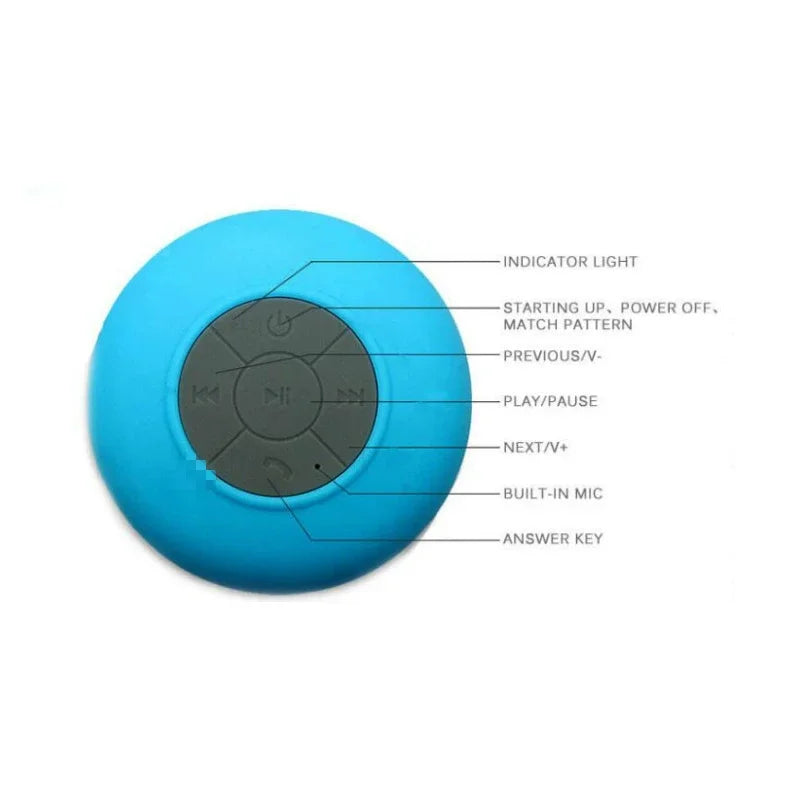 Bathroom waterproof wireless Bluetooth speaker large suction cup mini portable speaker outdoor sports stereo speaker  Amaijoin