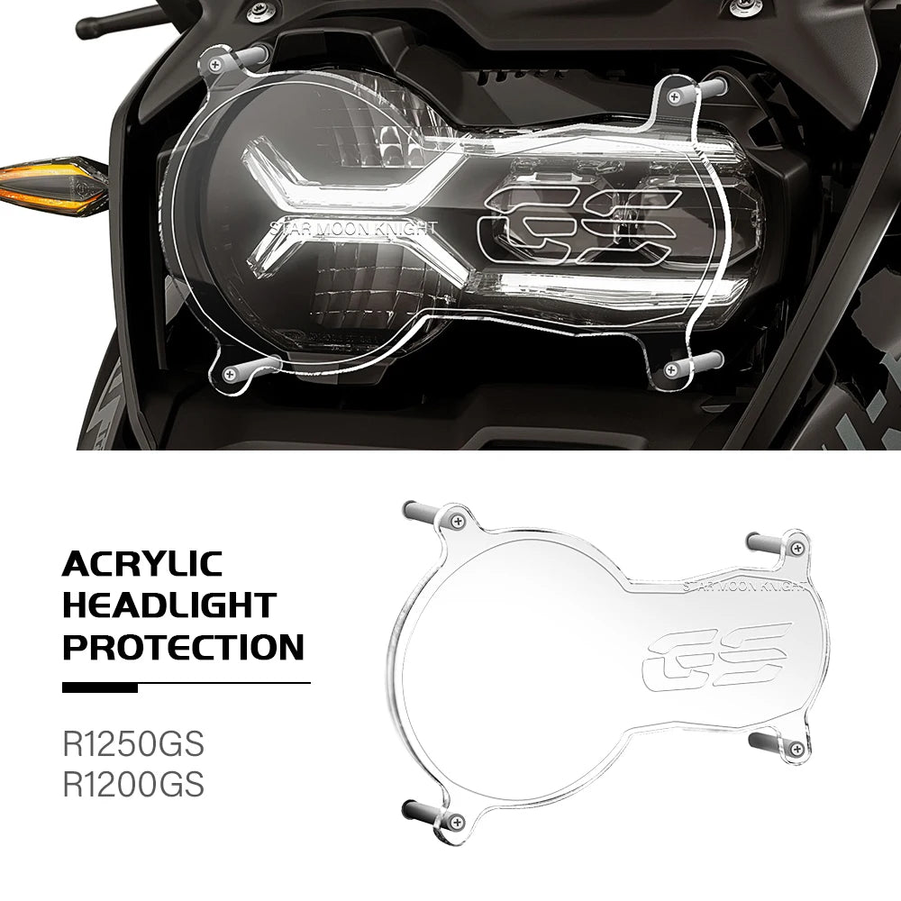 Motorcycle Acrylic Headlight Protector Light Cover Protective Guard For BMW R1200GS R1250GS R 1250 GS LC Adventure 2013 - 2023  Amaijoin