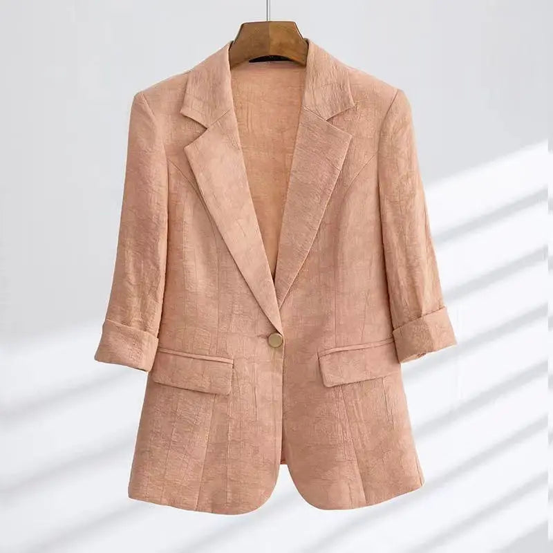 2023 New Korean Fashion Women's Suit Spring and Summer Exotic Temperament Leisure Age Reduction Two-piece Elegant Women's Suit  Amaijoin