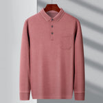 Load image into Gallery viewer, New Men&#39;s Casual Long Sleeve Polo Shirt Fashion Solid Color Top  Amaijoin
