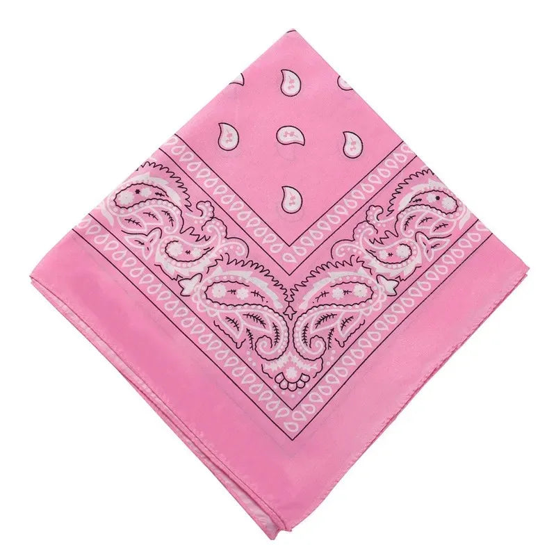 Fashion Bohemian Print Bandana Hair Bands for Women Girls Turban Headband Unisex Square Scarf Handkerchief Hair Accessories  Amaijoin