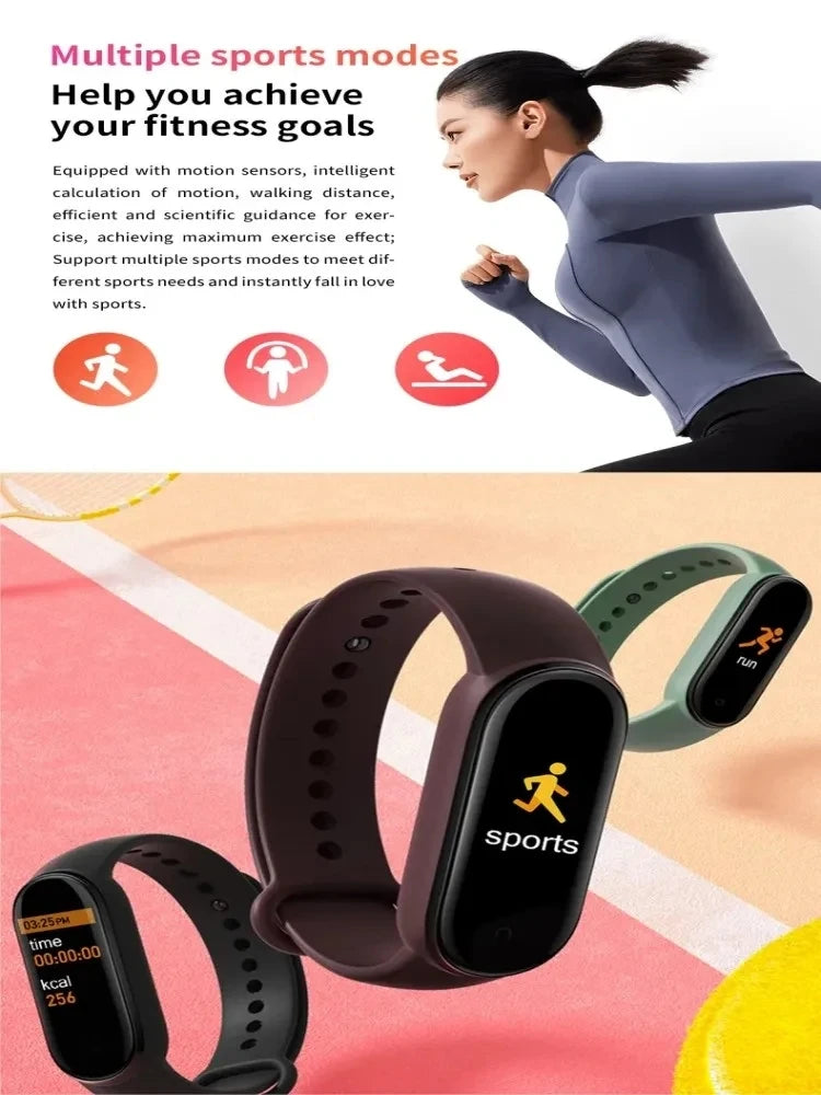 2023 M8 Smart Watch Color Screen Step Counting Multi Sport Mode Message Reminder Photography Music Remote Control Smart Band  Amaijoin