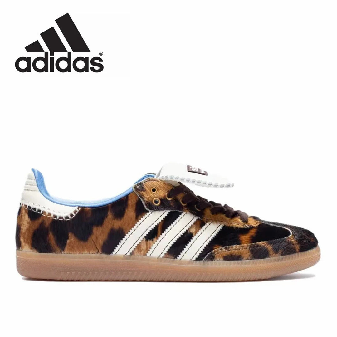 Adidas Samba Pony Wales Bonner Leopard German Training Gazelle Shoes Retro Versatile Sports and Casual Board Shoes sneakers  Amaijoin