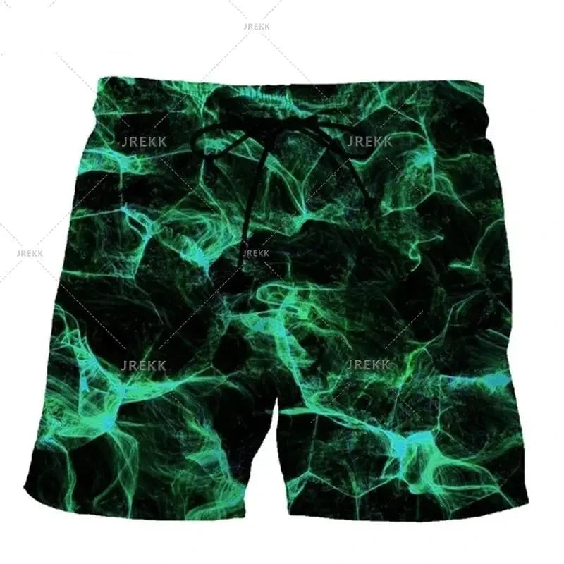 Ink Painting 3D Swimming Shorts Men Summer New Short Trunks Casual Comfort Beach Shorts Masculino Skateboarding Swimsuit  Amaijoin