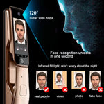 Load image into Gallery viewer, WiFi Tuya APP Voice Intercom Digital Door Lock  High Quanlity 3D Face Recognition Smart Door Lock With Camera  Amaijoin
