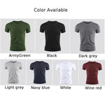 Load image into Gallery viewer, New Men&#39;s Short Sleeve T-Shirt Basic Plain Casual Gym Muscle Crew Neck T-Shirts Slim Fit Tops Tee Summer Man Clothing  Amaijoin
