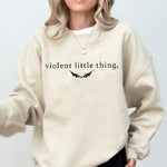 Load image into Gallery viewer, Violent Little Thing Sweatshirt Women Fourth Thing Book Quote Graphic Sweatshirts Basgiath War Collage Dark Academia Hoodie  Amaijoin
